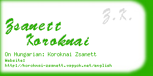 zsanett koroknai business card